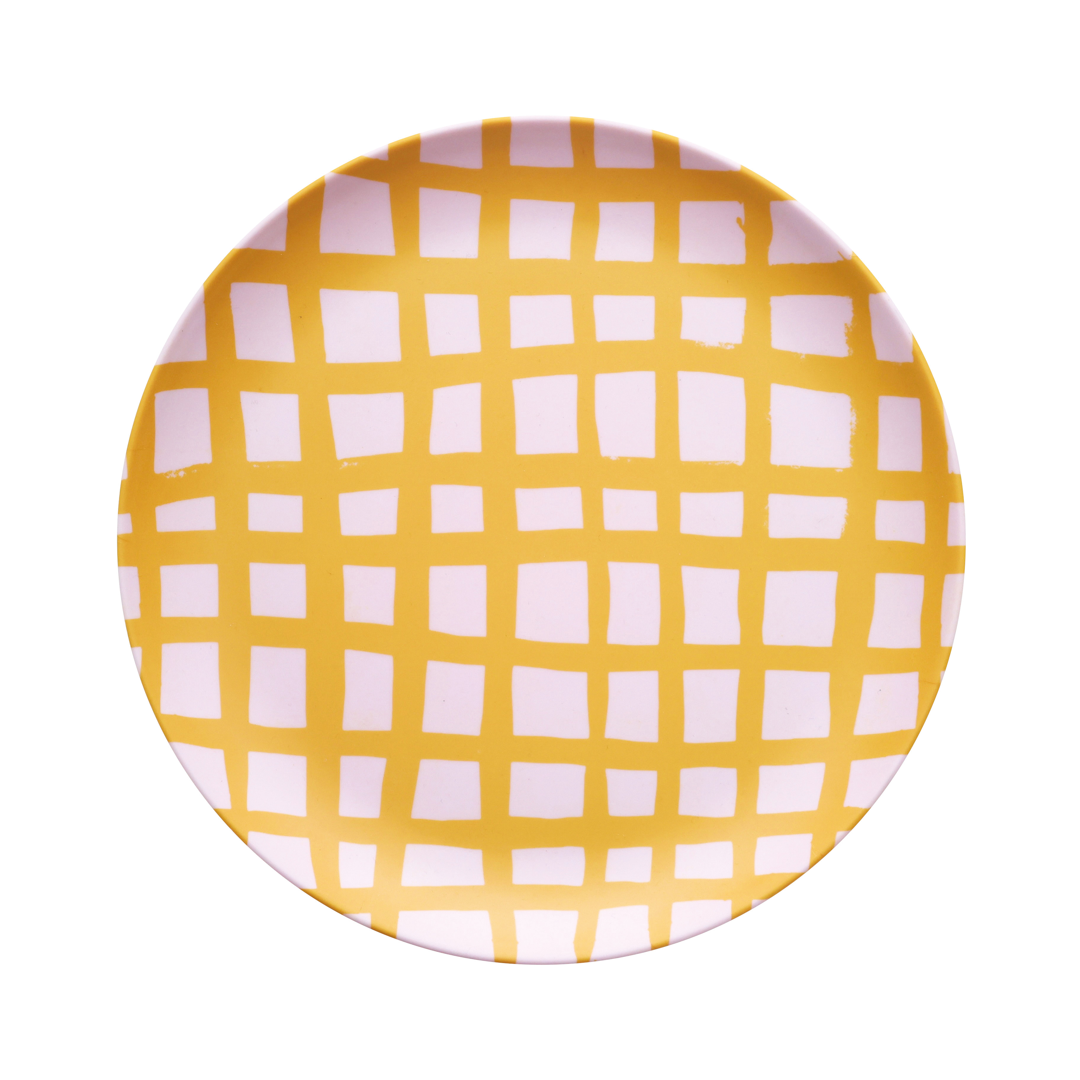 Goma Bamboo Plate L Check | 8000000works | エイトミリオンワークス